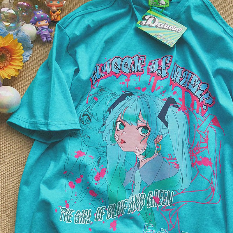 Pure Cotton Anime Girls' Short Sleeved T-shirt - RALO COLLECTION STUDIO