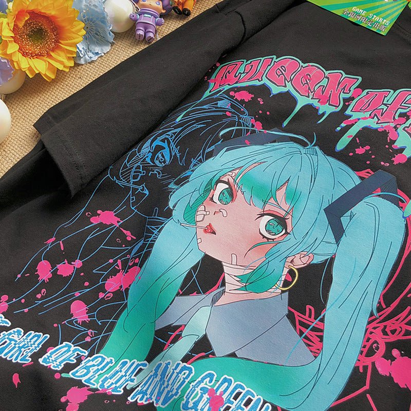 Pure Cotton Anime Girls' Short Sleeved T-shirt - RALO COLLECTION STUDIO