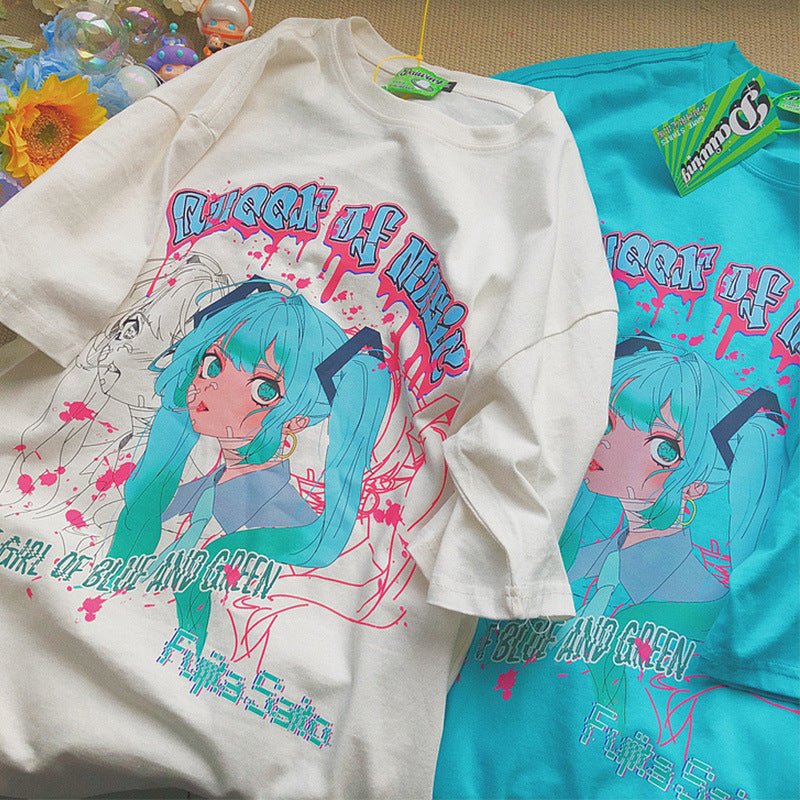 Pure Cotton Anime Girls' Short Sleeved T-shirt - RALO COLLECTION STUDIO