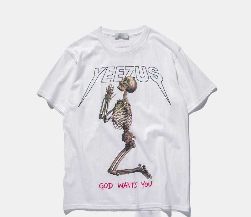 Pure cotton skull religious men and women T-shirt - RALO COLLECTION STUDIO