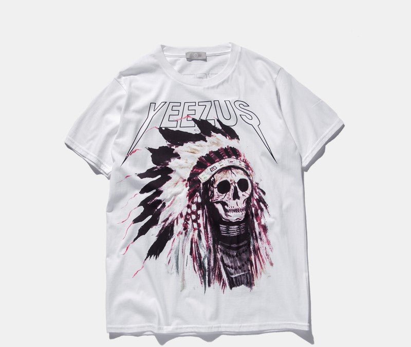 Pure cotton skull religious men and women T-shirt - RALO COLLECTION STUDIO