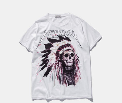 Pure cotton skull religious men and women T-shirt - RALO COLLECTION STUDIO