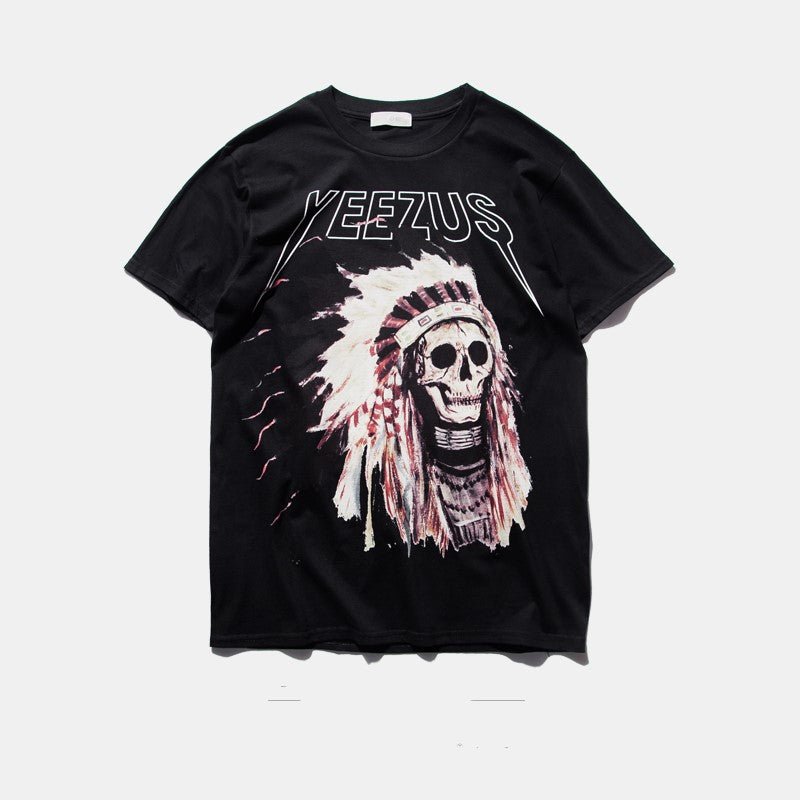 Pure cotton skull religious men and women T-shirt - RALO COLLECTION STUDIO