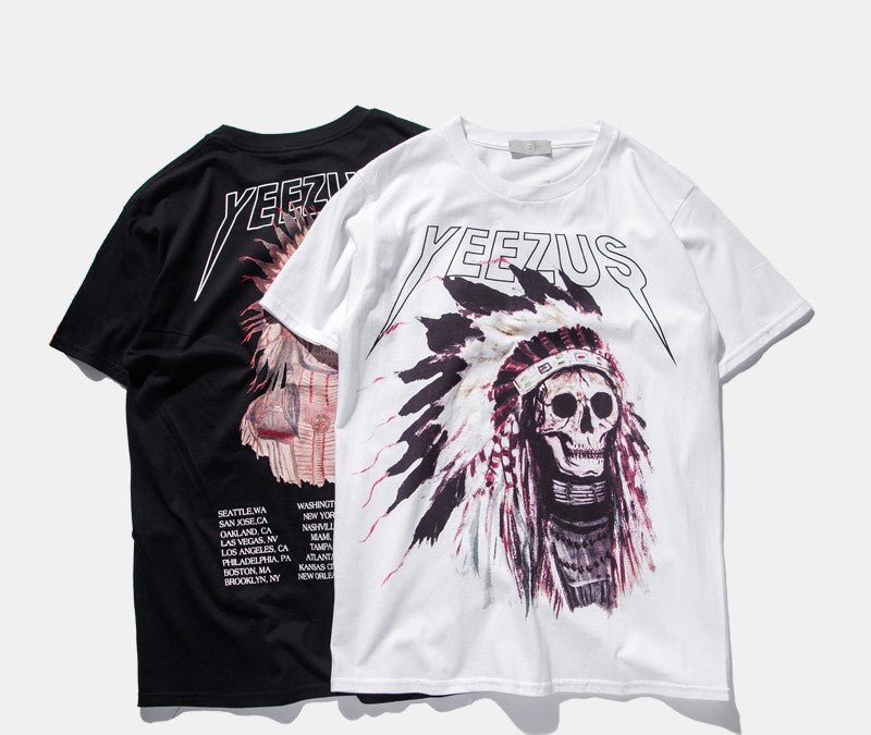 Pure cotton skull religious men and women T-shirt - RALO COLLECTION STUDIO