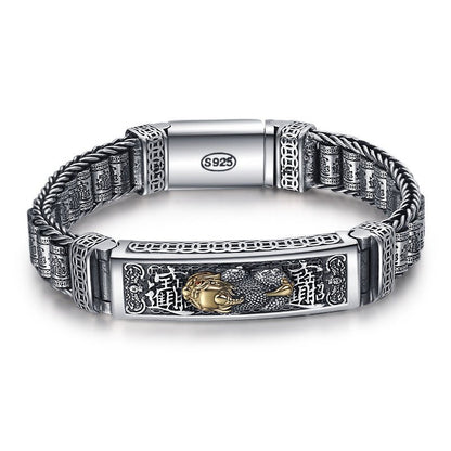 Pure Silver Money Bracelet Retro Tai Silver Popular Men - RALO COLLECTION STUDIO
