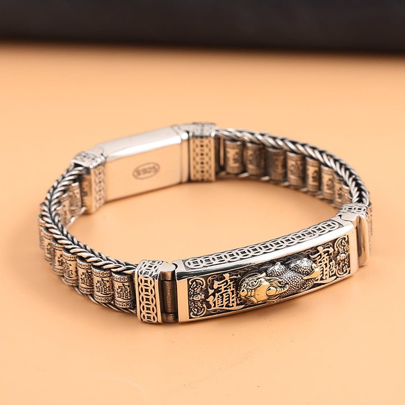 Pure Silver Money Bracelet Retro Tai Silver Popular Men - RALO COLLECTION STUDIO