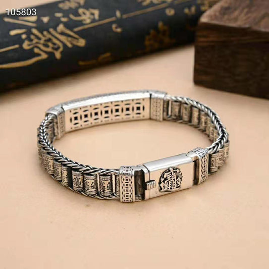 Pure Silver Money Bracelet Retro Tai Silver Popular Men - RALO COLLECTION STUDIO
