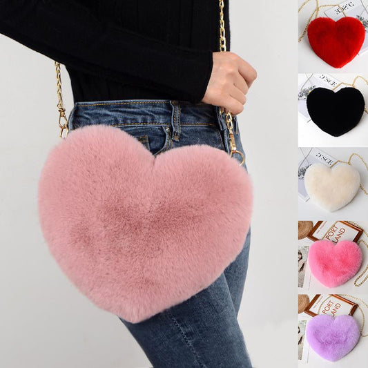 Ralo Love Luxe Plush Chain Shoulder Bag - RALO COLLECTION STUDIO