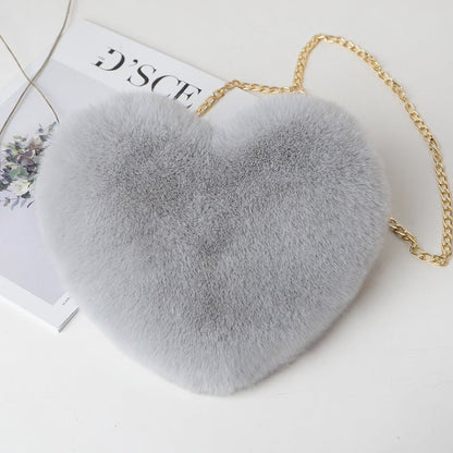 Ralo Love Luxe Plush Chain Shoulder Bag - RALO COLLECTION STUDIO