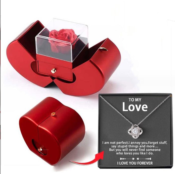 Red Apple Eternal Rose Jewelry Box Gift Ralo Collection - RALO COLLECTION STUDIO