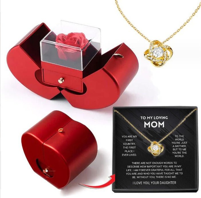 Red Apple Eternal Rose Jewelry Box Gift Ralo Collection - RALO COLLECTION STUDIO