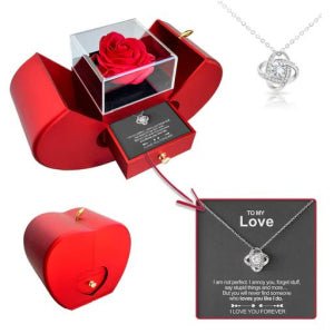 Red Apple Eternal Rose Jewelry Box Gift Ralo Collection - RALO COLLECTION STUDIO
