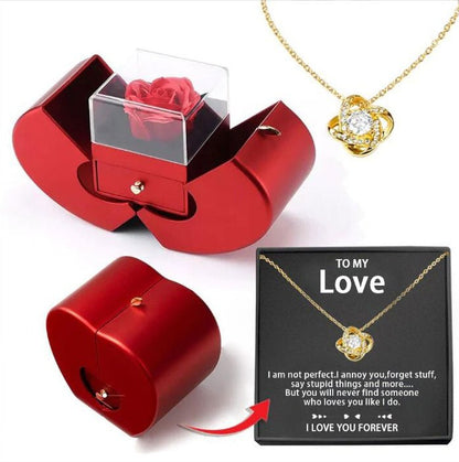 Red Apple Eternal Rose Jewelry Box Gift Ralo Collection - RALO COLLECTION STUDIO