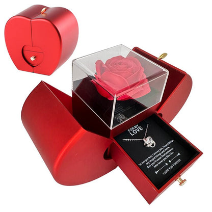 Red Apple Eternal Rose Jewelry Box Gift Ralo Collection - RALO COLLECTION STUDIO