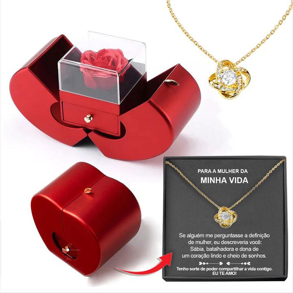 Red Apple Eternal Rose Jewelry Box Gift Ralo Collection - RALO COLLECTION STUDIO