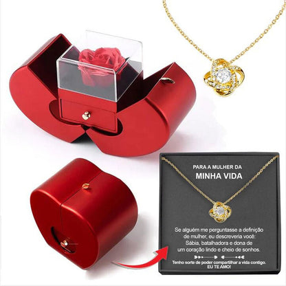 Red Apple Eternal Rose Jewelry Box Gift Ralo Collection - RALO COLLECTION STUDIO