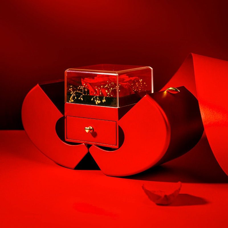 Red Apple Eternal Rose Jewelry Box Gift Ralo Collection - RALO COLLECTION STUDIO