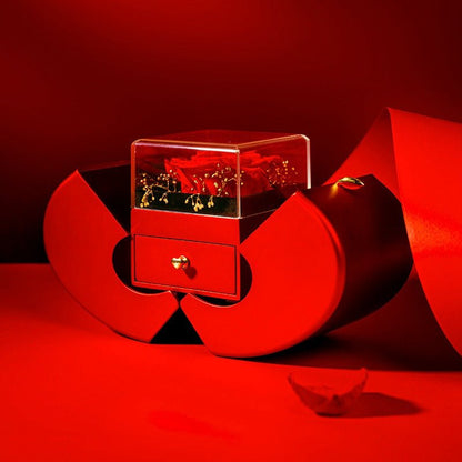 Red Apple Eternal Rose Jewelry Box Gift Ralo Collection - RALO COLLECTION STUDIO