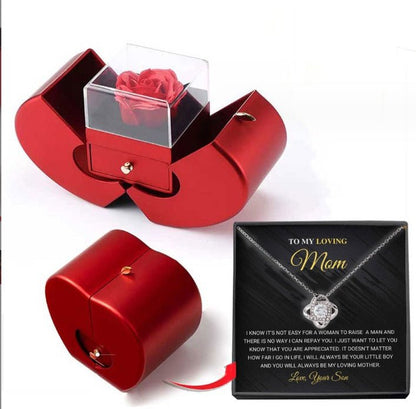 Red Apple Eternal Rose Jewelry Box Gift Ralo Collection - RALO COLLECTION STUDIO