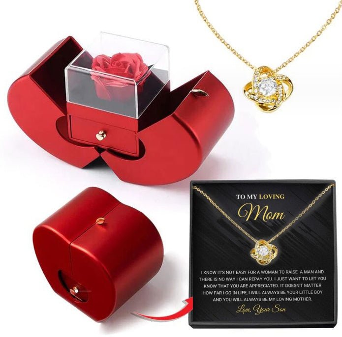 Red Apple Eternal Rose Jewelry Box Gift Ralo Collection - RALO COLLECTION STUDIO