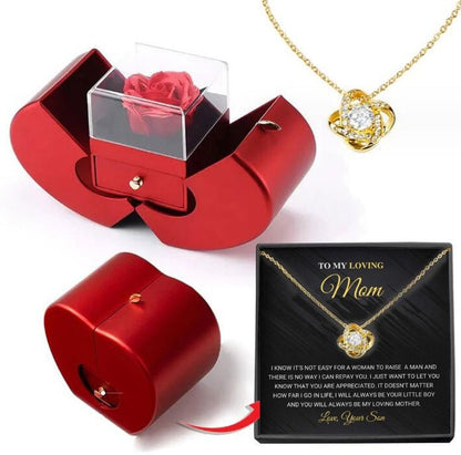 Red Apple Eternal Rose Jewelry Box Gift Ralo Collection - RALO COLLECTION STUDIO