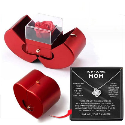 Red Apple Eternal Rose Jewelry Box Gift Ralo Collection - RALO COLLECTION STUDIO
