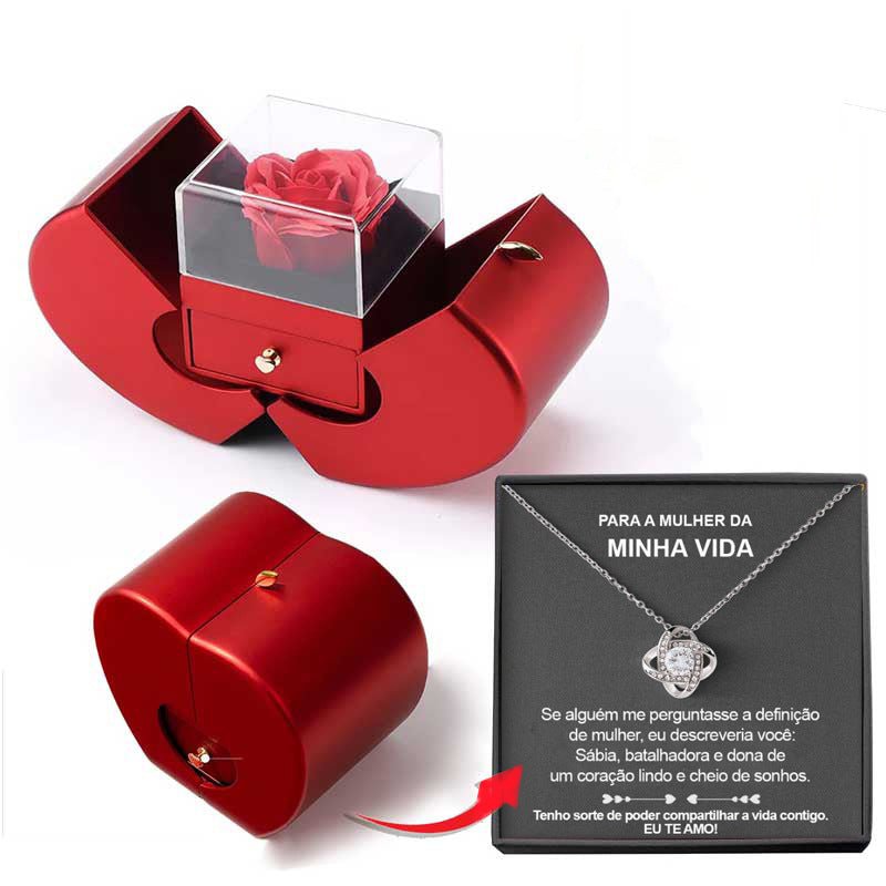 Red Apple Eternal Rose Jewelry Box Gift Ralo Collection - RALO COLLECTION STUDIO