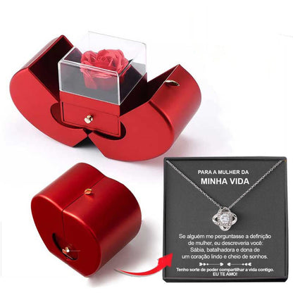 Red Apple Eternal Rose Jewelry Box Gift Ralo Collection - RALO COLLECTION STUDIO