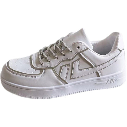 Reflective White Shoes For Men And Women Sneaker - RALO COLLECTION STUDIO