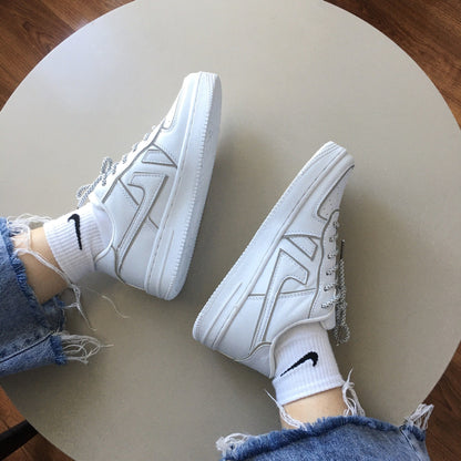Reflective White Shoes For Men And Women Sneaker - RALO COLLECTION STUDIO