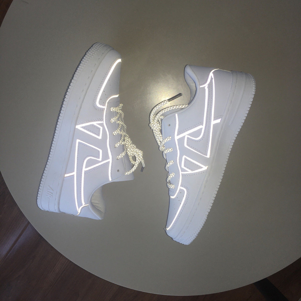 Reflective White Shoes For Men And Women Sneaker - RALO COLLECTION STUDIO