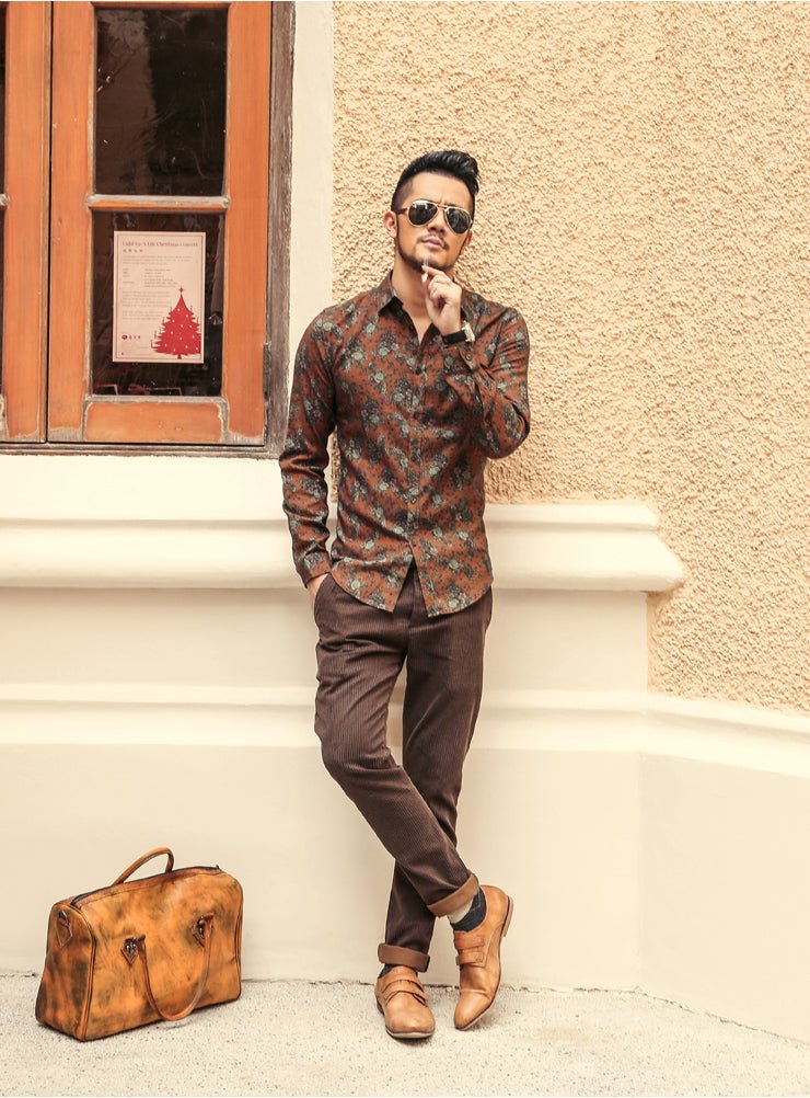 Retro 3D shirt lapel flower shirt - RALO COLLECTION STUDIO