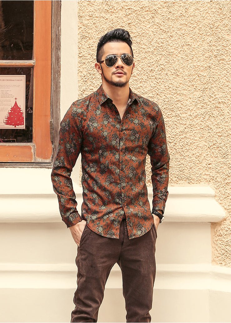 Retro 3D shirt lapel flower shirt - RALO COLLECTION STUDIO