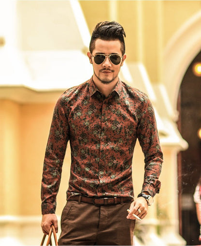 Retro 3D shirt lapel flower shirt - RALO COLLECTION STUDIO