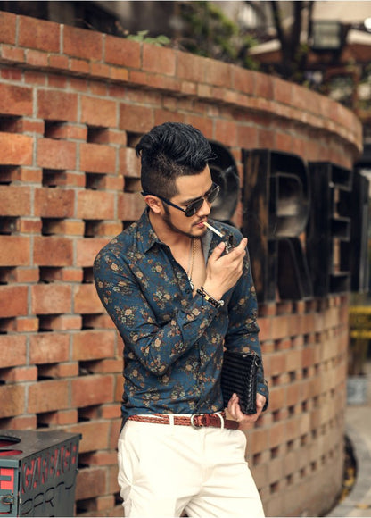 Retro 3D shirt lapel flower shirt - RALO COLLECTION STUDIO