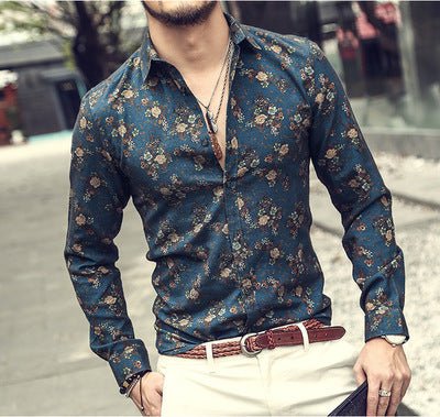 Retro 3D shirt lapel flower shirt - RALO COLLECTION STUDIO