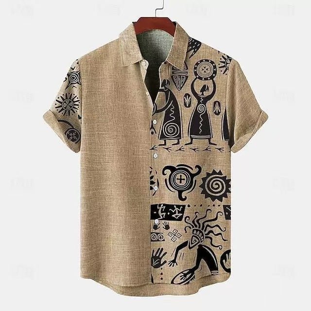 Retro Casual Short Sleeved Shirt For Men - RALO COLLECTION STUDIO
