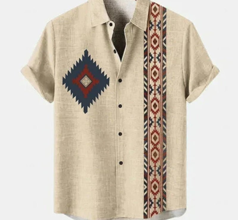 Retro Casual Short Sleeved Shirt For Men - RALO COLLECTION STUDIO