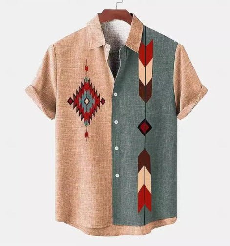 Retro Casual Short Sleeved Shirt For Men - RALO COLLECTION STUDIO