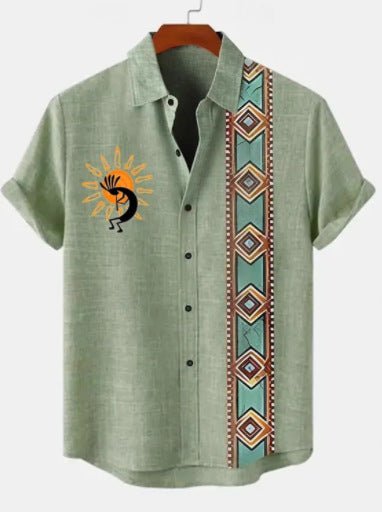 Retro Casual Short Sleeved Shirt For Men - RALO COLLECTION STUDIO