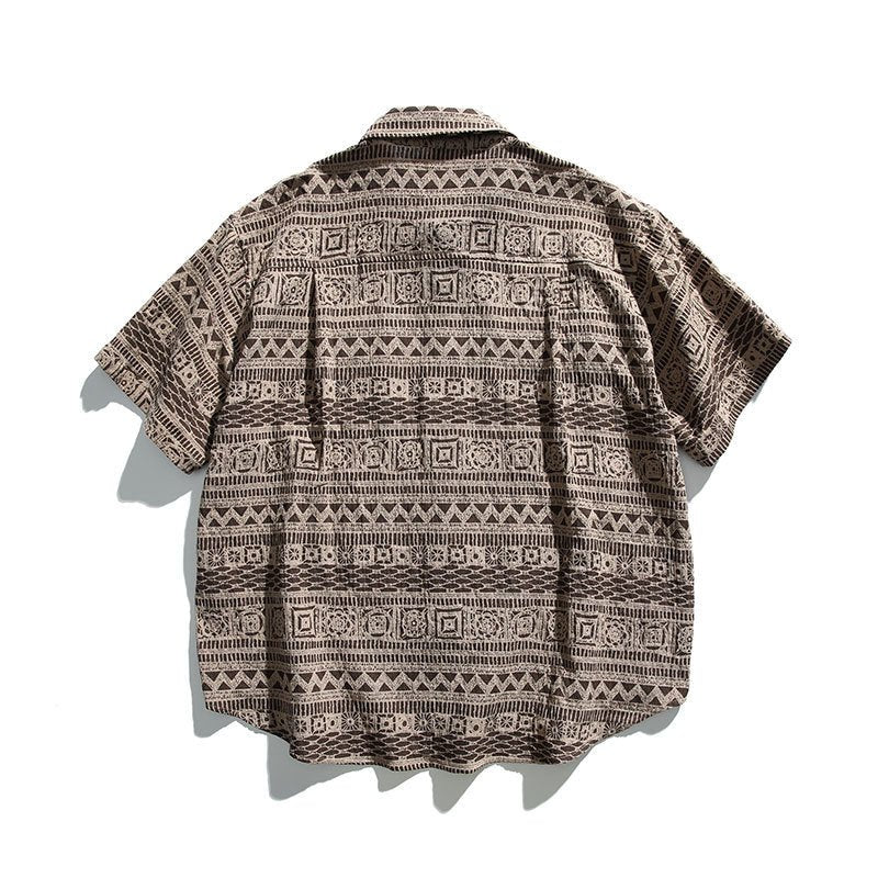 Retro Ethnic Style Short Sleeve Shirt For Men - RALO COLLECTION STUDIO