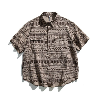 Retro Ethnic Style Short Sleeve Shirt For Men - RALO COLLECTION STUDIO