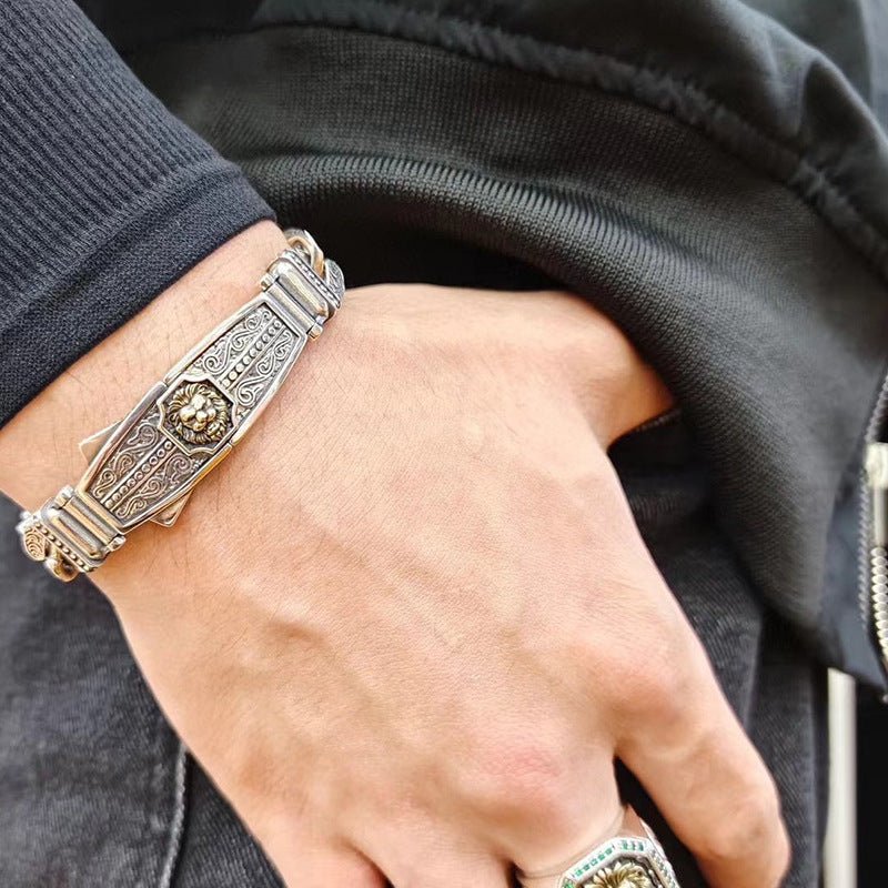 Retro Flying Car Style Domineering Lion Bracelet For Men - RALO COLLECTION STUDIO