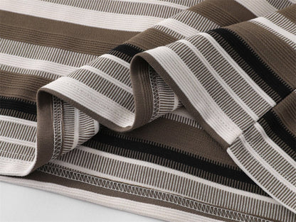Retro Loose Striped Short-sleeved Polo Shirt For Men - RALO COLLECTION STUDIO