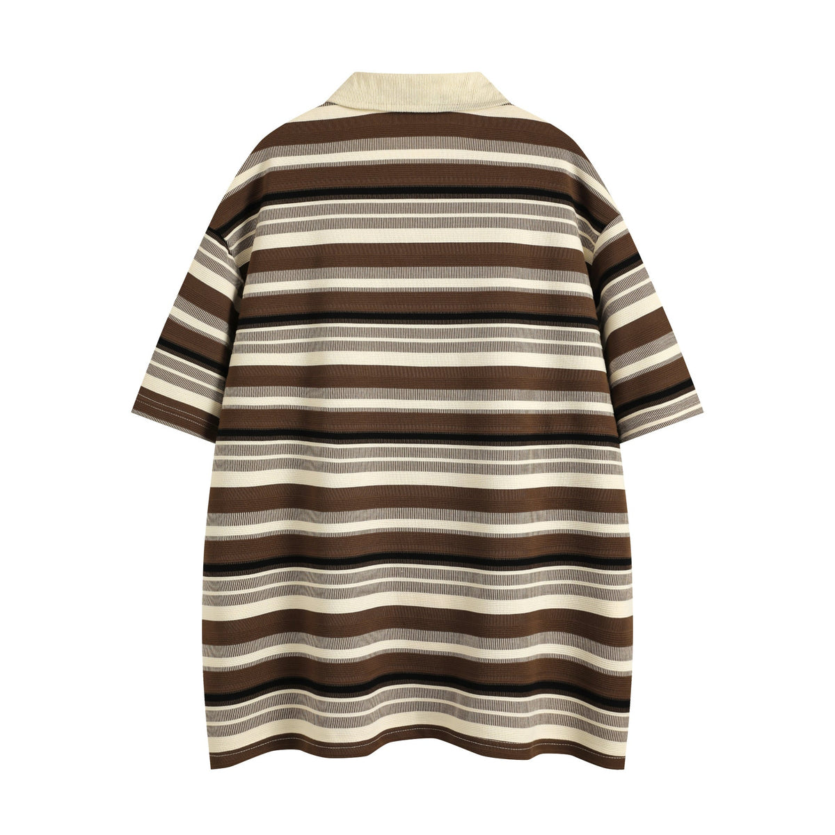 Retro Loose Striped Short-sleeved Polo Shirt For Men - RALO COLLECTION STUDIO