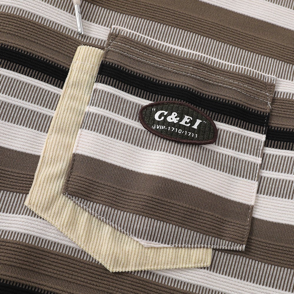 Retro Loose Striped Short-sleeved Polo Shirt For Men - RALO COLLECTION STUDIO