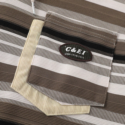 Retro Loose Striped Short-sleeved Polo Shirt For Men - RALO COLLECTION STUDIO