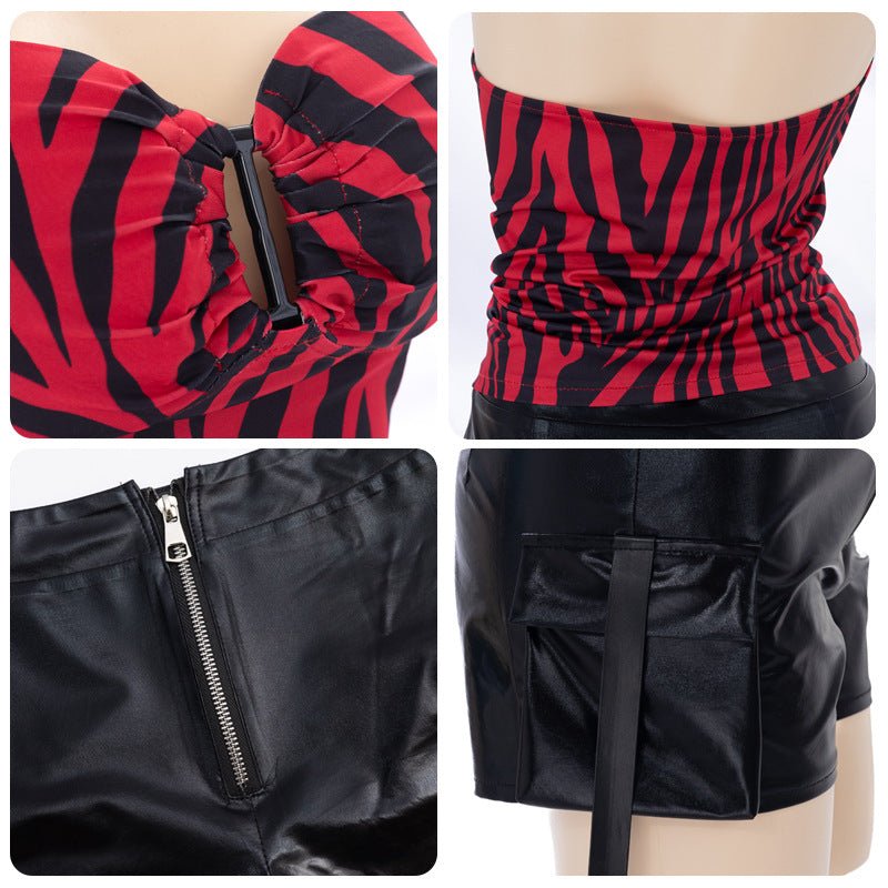 Retro Sexy Halter-neck Waist-cinching Womens Set - RALO COLLECTION STUDIO