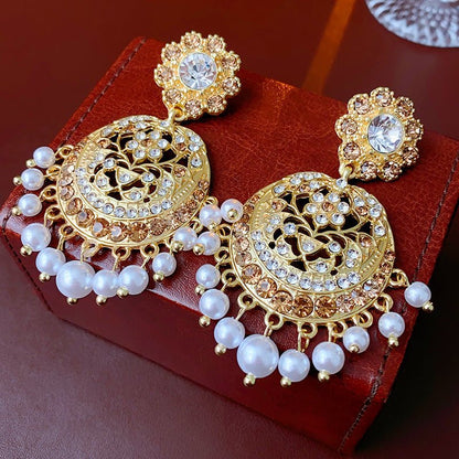 Retro Silver Needle Oval Rhinestone Tassel Earrings Light Luxury Premium Feel Minimalist Niche Versatile Women Ear Jewelry - RALO COLLECTION STUDIO