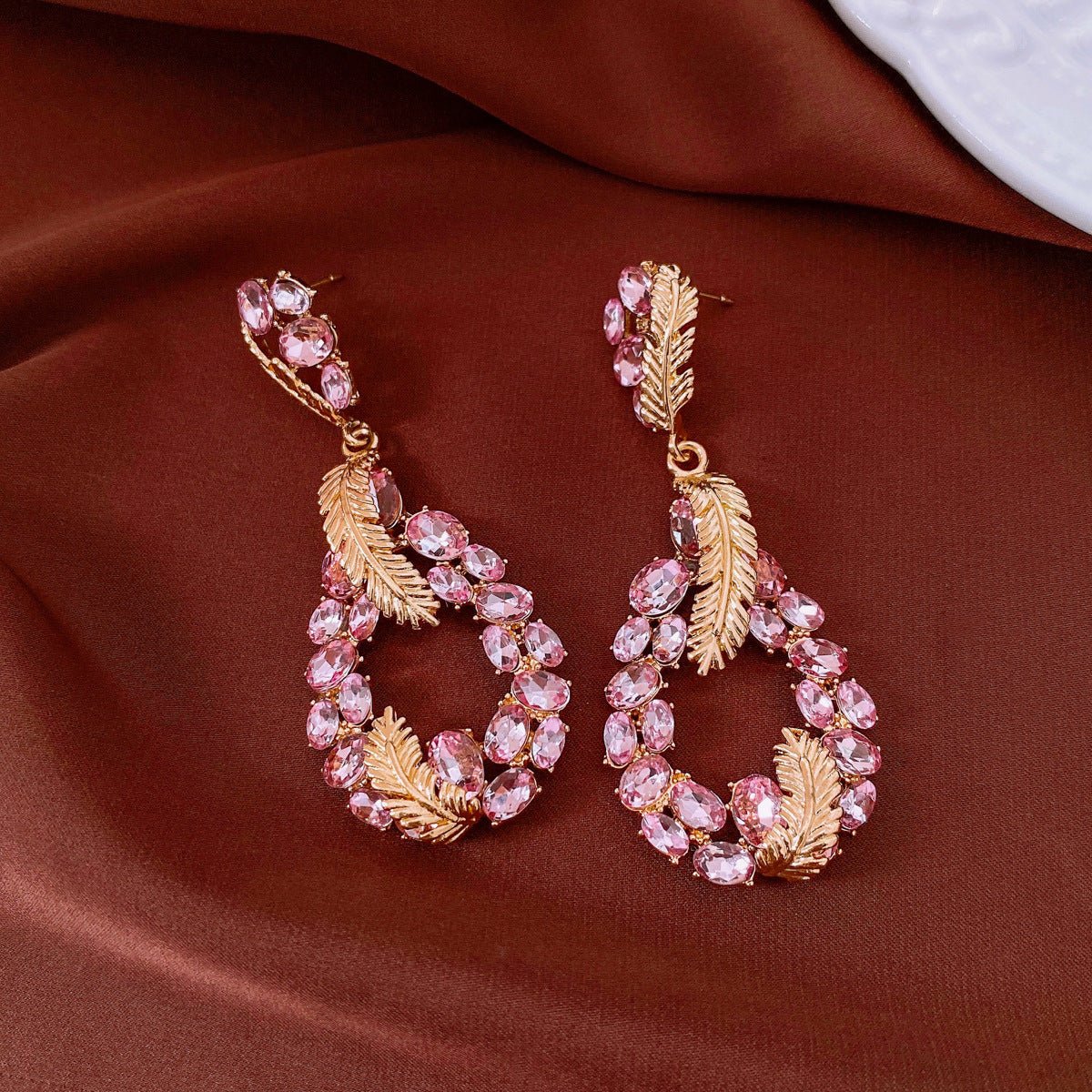 Retro Silver Needle Oval Rhinestone Tassel Earrings Light Luxury Premium Feel Minimalist Niche Versatile Women Ear Jewelry - RALO COLLECTION STUDIO